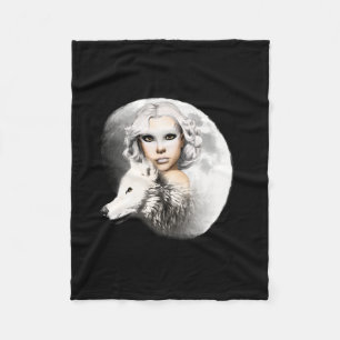 Lady of the Moon Fleece Blanket