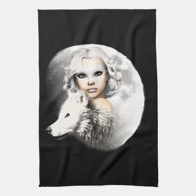 Lady of the Moon Tea Towel (Vertical)