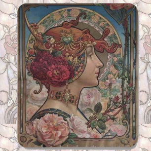 Lady of the roses mouse pad