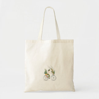 Lady on a bike Tote Bag