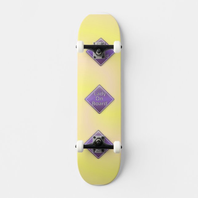 Lady on Board Skateboard (Front)