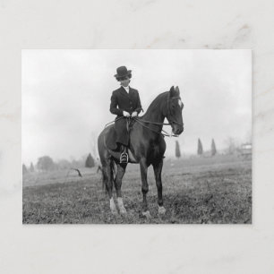 Lady on Horseback, 1912 Postcard