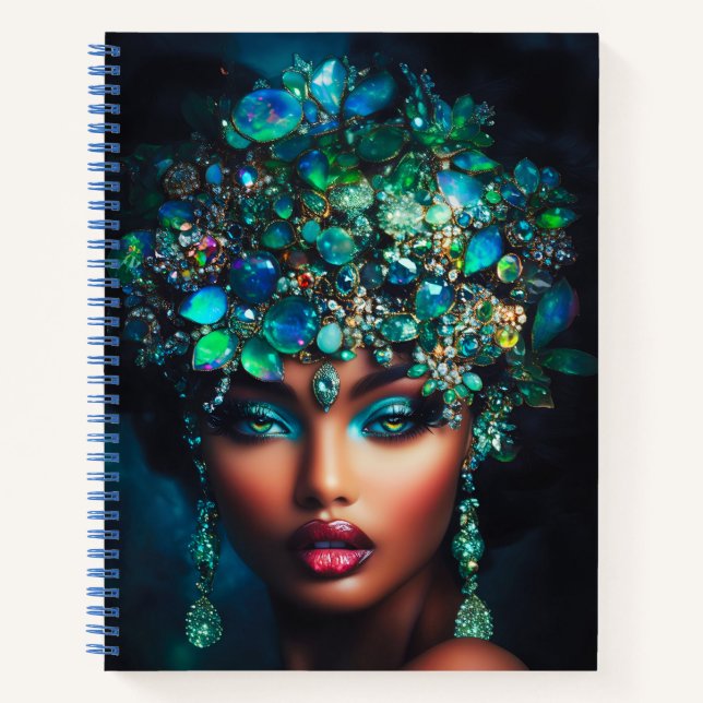 Lady Opal Spiral Notebook (Front)