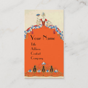 LADY ORANGE FASHION COSTUME DESIGNER MAKEUP ARTIST BUSINESS CARD
