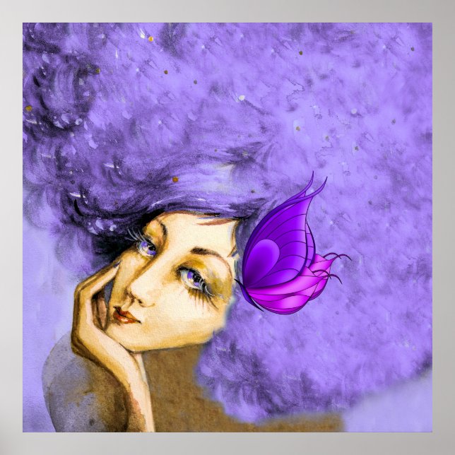Lady Papilionem Art Poster (Front)