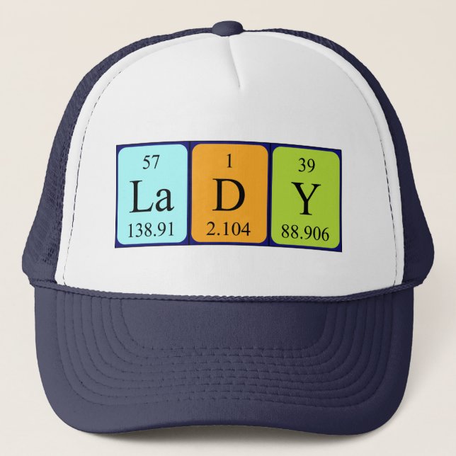 Lady periodic table name hat (Front)
