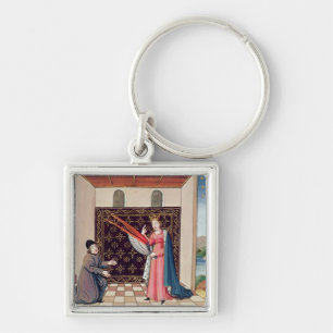 Lady Philosophy offers to Boethius wings Key Ring