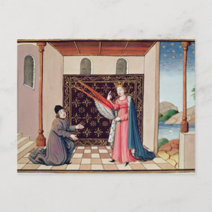 Lady Philosophy offers to Boethius wings Postcard