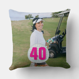 Lady Pink Happy Birthday Party Pic Cushion