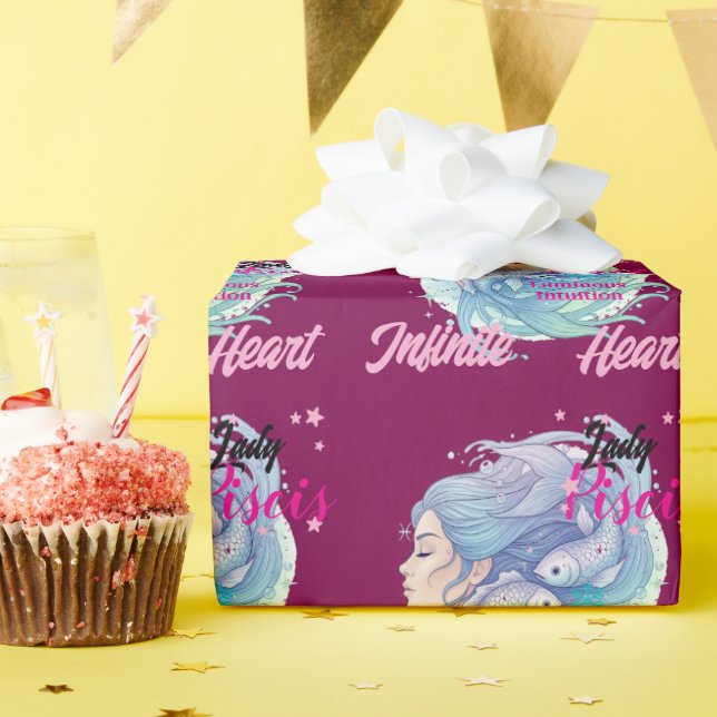 Lady Pisces wrapping paper (Birthday Party)