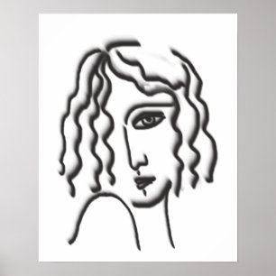 Lady portrait poster