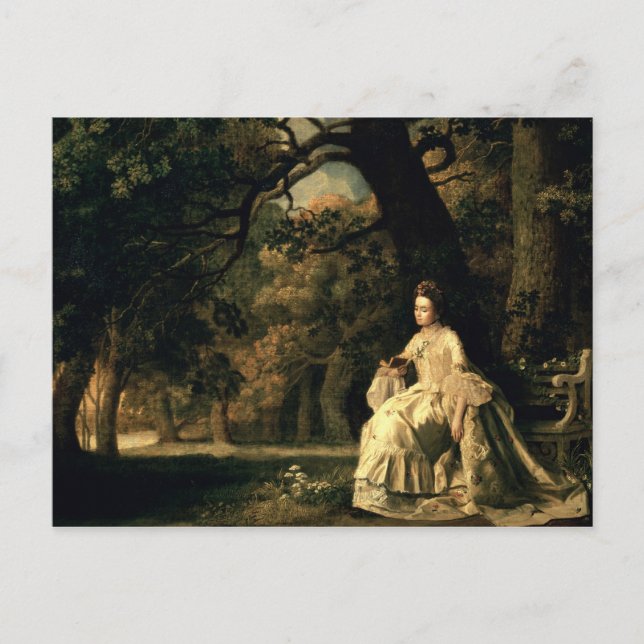Lady reading in a Park, c.1768-70 Postcard (Front)
