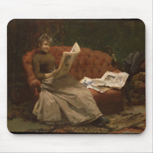 Lady Reading Mouse Pad