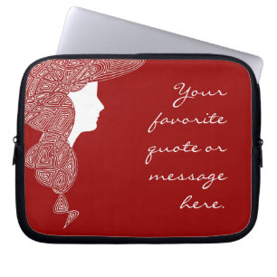 Lady Red Customised Laptop Sleeve