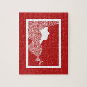 Lady Red Jigsaw Puzzle
