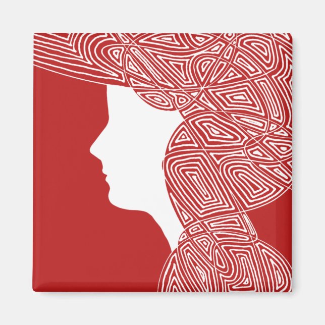 Lady Red Magnet (Front)