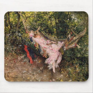 Lady Resting in a Hammock (by Giovanni Boldini) Mouse Pad