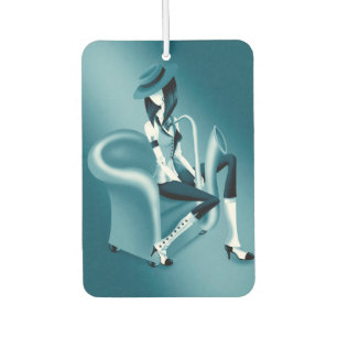 Lady saxophonist- Jazz-Inspired Car Air Freshener