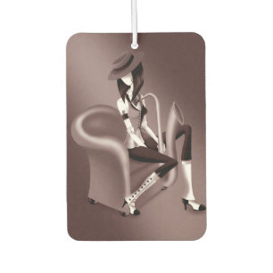 Lady saxophonist- Jazz-Inspired Car Air Freshener
