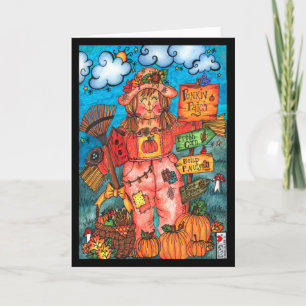Lady Scarecrow Card