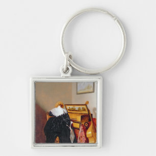 Lady seated by a Virginal Key Ring