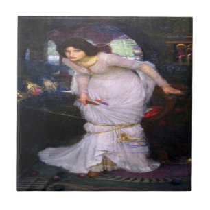 Lady Shalott Lancelot John Waterhouse Waterhouse Ceramic Tile