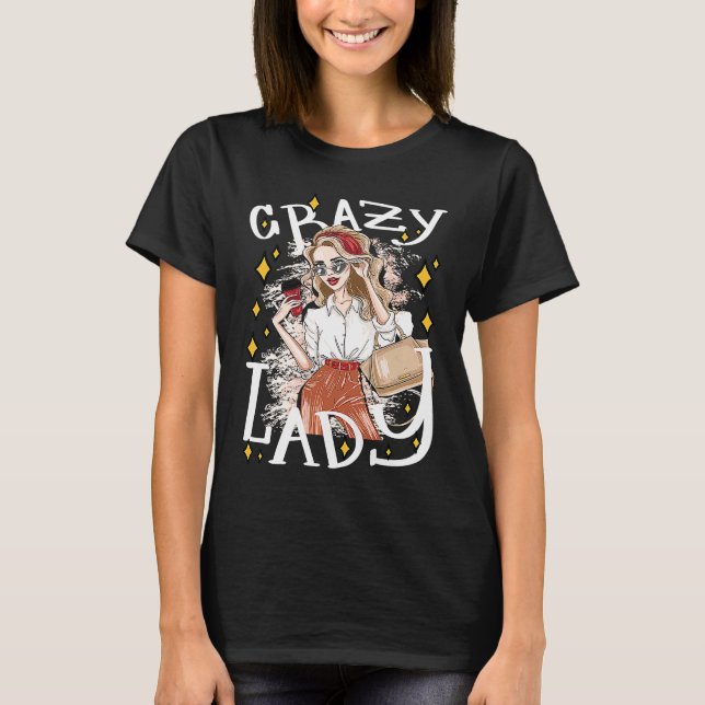 Lady Shopping Sarcastic Joke Saying T-Shirt (Front)