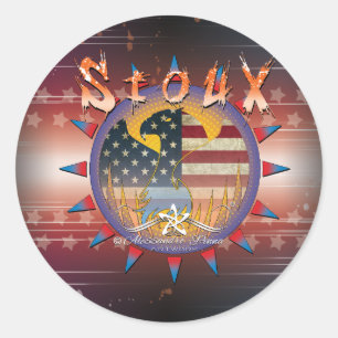 Lady Sioux Classic Round Sticker