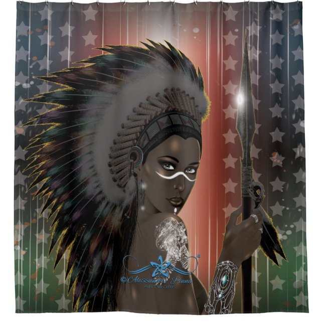 Lady Sioux Shower Curtain (Front)
