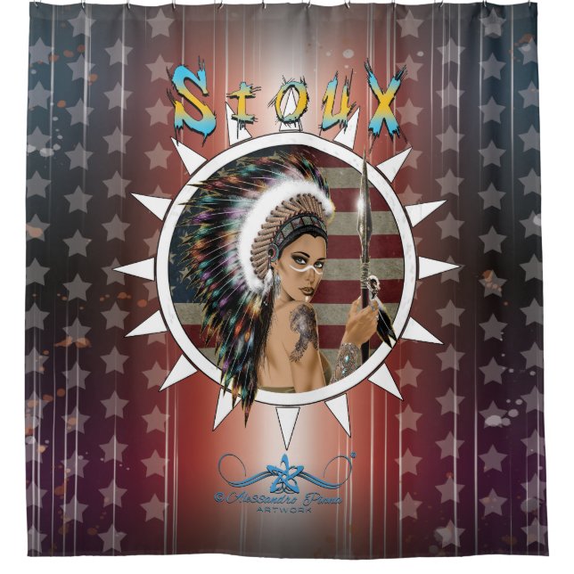 Lady Sioux Shower Curtain (Front)