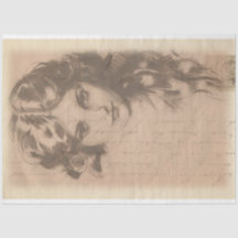 Lady Sketch Decouapge Paper