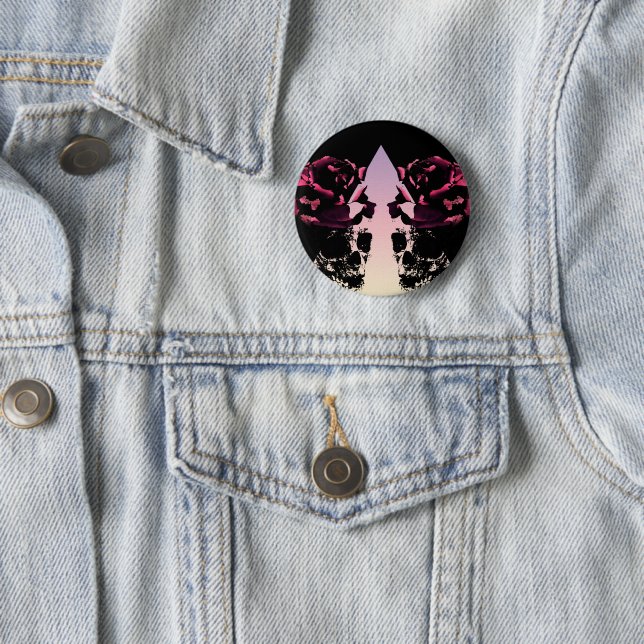 Lady Skull Button (In Situ)