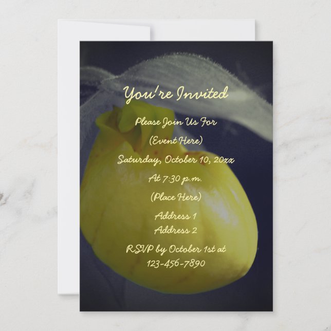 Lady Slipper Floral Party Invitation (Front)