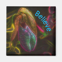 Lady Slipper Flower Believe Inspirational
