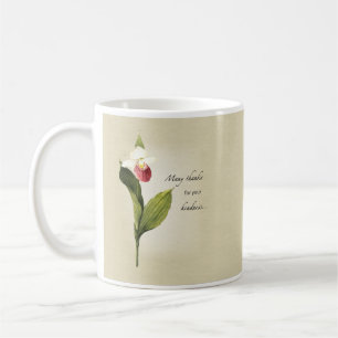 Lady Slipper Flower Thank You Kindness Coffee Mug