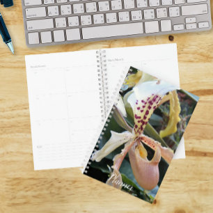 Lady Slipper Orchid Floral Calendar Planner