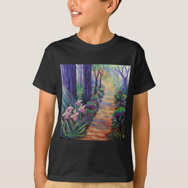 Lady Slippers on the Path T-Shirt (Front)