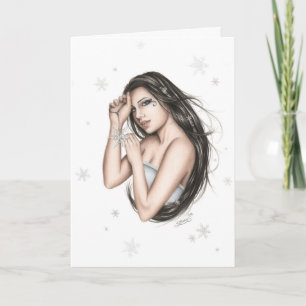 Lady Snowflake Christmas Card