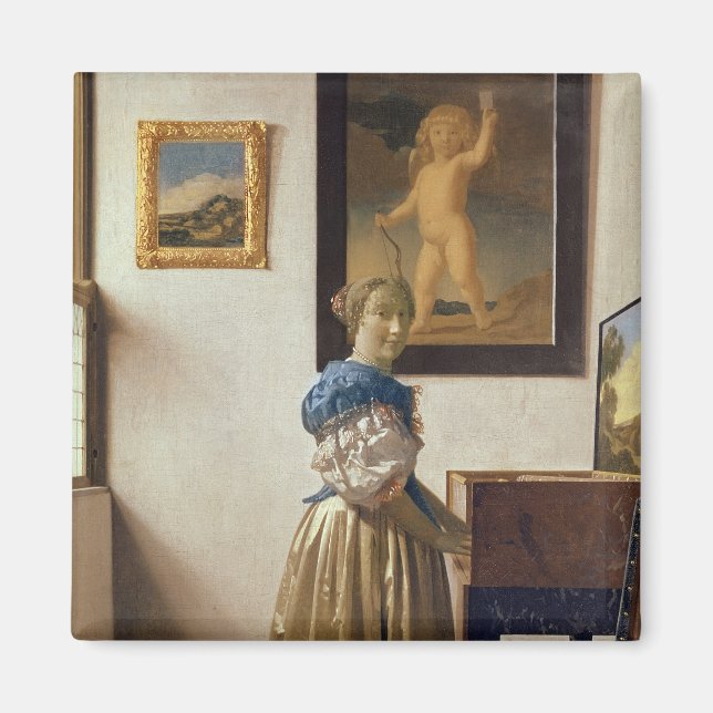 Lady standing at the Virginal, c.1672-73 Magnet (Front)