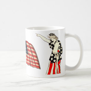 Lady staue Liberty Americana Patriotic ARt Coffee Mug
