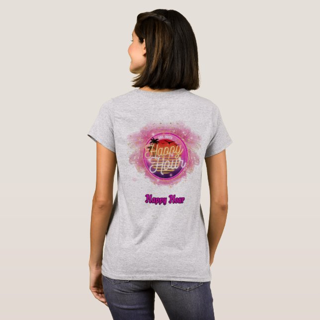Lady T-Shirt Happy Hour  (Back Full)