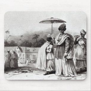 Lady taking child to Baptism Mouse Pad