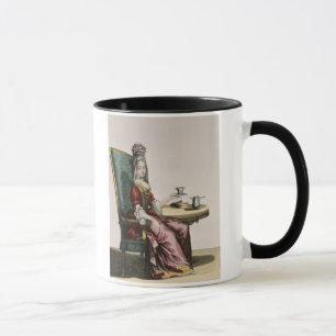 Lady Taking Coffee, fashion plate, c.1695 (engravi Mug