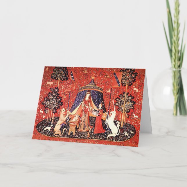 "Lady & the Unicorn" Holiday Card (Front)