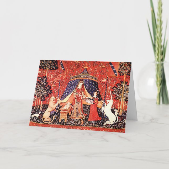 "Lady & the Unicorn" Holiday Card (Front)