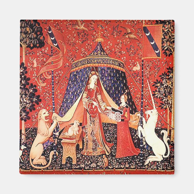 "Lady & the Unicorn" Magnet (Front)