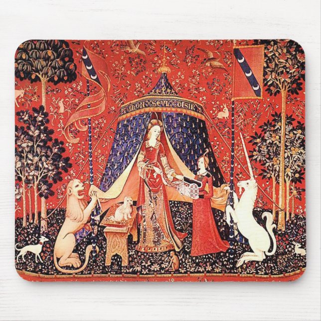 "Lady & the Unicorn" Mouse Pad (Front)