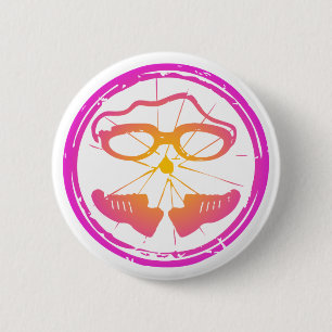 Lady Triathlon, woman triathlon 6 Cm Round Badge