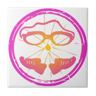 Lady Triathlon, woman triathlon Ceramic Tile