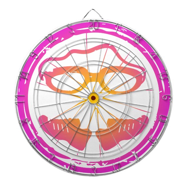 Lady Triathlon, woman triathlon Dartboard (Front)